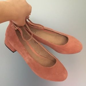 Topshop Pink Leather Heeled Shoes